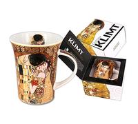 CARMANI - Porcelain mug decorated with 'The Kiss' by Gustav Klimt 350 ml
