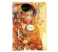 CARMANI - Rectangular Glass Plate with Gustav Klimt 'The Kiss' painting 28x20cm