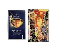 Carmani - Rectangular Glass Plate with Gustav Klimt 'Water Snakes' painting 45x28cm