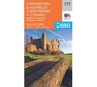 Carmarthen & Kidwelly/Caerfyrddin a Cydweli Map | Pendine & Laugharne/Pentywyn a Lacharn | Ordnance Survey | OS Explorer Map 177 | Wales | Walks | Hiking | Maps | Adventure
