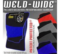 CARMATS4U.COM Car Mats to fit Impreza WRX/Impreza STI 2000-2007 - Black Carpet - Blue Leather Trim - Black Cotton - Blue Full-Width Heel Pad [697]
