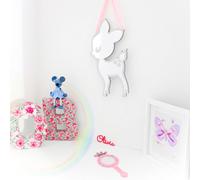 CARME Home Acrylic Wall Mirror Shatterproof Wood Modern Wall Art Sticker Decal Home Decoration For Baby Room Children Kids (Bambi)