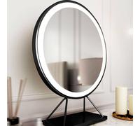 Carme Home Belle Medium Black Frame Touch Sensor Led Makeup Mirror With Lights Black One Size