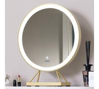 Carme Home Belle Medium Gold Frame Touch Sensor Led Makeup Mirror With Lights Gold One Size