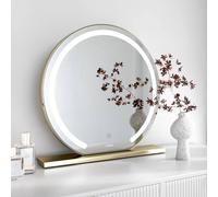 Carme Home Elsie Large Gold Touch Sensor Led Makeup Mirror With Lights Gold One Size