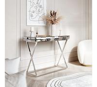 CARME HOME Knightsbridge Silver Console Table CARME HOME Silver
