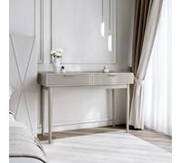 CARME Home Layla 2 Drawer Mocha Dressing Table - Size: 29 x 51 x 125cm - Grey - Wilko