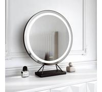 Carme Home Lillia Black Frameless Touch Sensor Led Light Mirror Black One Size