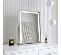 CARME Home Mia Silver Frameless Touch Sensor Led Mirror With Lights