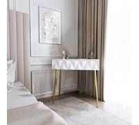 CARME Home Montana Dressing Table-White/gold
