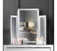 Carme Home Paloma Silver Tri-Fold Mirror Silver One Size
