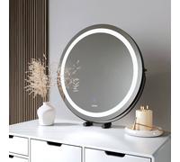 Carme Home Riley Black Touch Sensor Led Light Mirror Black One Size