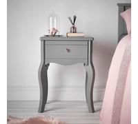 CARME Home Sorrento Grey Side Table With Drawer