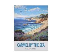 Carmel by The Sea California，Tin Sign Vintage Retro Man Cave Bar Pub Shed Novelty Gift Aluminium Metal Tin Wall Décor Sign(15x30cm）6x12 inch-CO53