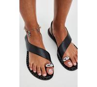 Carmel By The Sea Sandals by Vicenza at Free People in Black, Size: US 8 - female