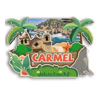 Carmel California USA Wooden 3D Fridge Magnet City Travel Souvenir Cute Refrigerator Stickers Home Kitchen Decoration