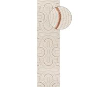 Carmel Cream-Terra Geometric Rug | 6070 - 80X300 cm