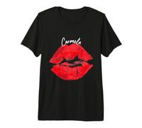 Carmela Red Lips Personalized First Name Premium T-Shirt