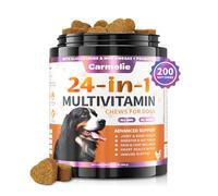 Carmelie 24 in 1 Dog Multivitamin Supplements - 200 Chewable - Senior Puppy Natural Dog Vitamins and Supplements - Hip & Joint Support, Gut & Skin Health, Immune Health, Mobility, Digestive (Chicken)