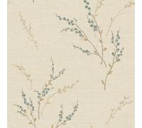 Carmella Floral Textured Vinyl Wallpaper Belgravia Blue One Size