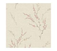 Carmella Floral Textured Vinyl Wallpaper Belgravia Pink One Size