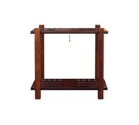 Carmelli NG2567W Classic Floor Billiard Pool Cue Rack, Antique Walnut