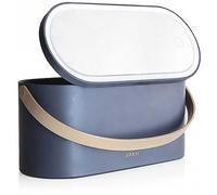 Carmen 2-In-1 Vanity Case with LED Mirror & Leatherette Strap C81167BCST - Midnight Blue & Champagne Gold White