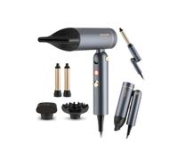 Phil Smith by Carmen Mini Foldable Hair Dryer | 110,000RPM BLDC motor, ionic technology, 5 attachments