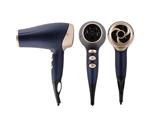 Carmen C81062BC Twilight Hair Dryer with 3 Heat/2 Speed Settings, Cool Shot Function, 2200W, Blue and Champagne