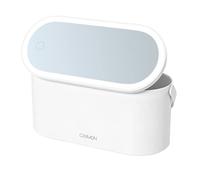 Carmen C81167WHT 2-IN-1 Vanity Case with LED Mirror, Illuminating LED Light, Touch Sensor Control, 5200K White Light, White