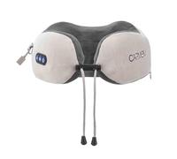 Carmen C81213 Massage U-Shaped Shiatsu Neck Massage Pillow with Cordless Operation, Memory Foam, Forward and Reverse Kneading Modes, Infrared Heating, Grey