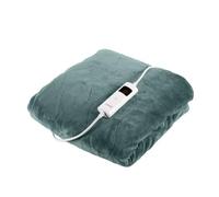 Carmen Comfort Fleece Luxury Electric Heated Throw and Over Blanket with 9 Heat Settings, Adjustable Timer and 230gsm Flannel Fleece Material, Forest Green
