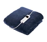 Carmen Electric Heated Throw Blanket Blue Fleece 160x130cm with 9 Heat Settings