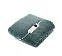 Carmen Electric Heated Throw Blanket Green Fleece 160X130Cm With 9 Heat Settings