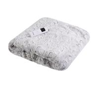Carmen Electric Heated Throw Blanket White Fleece 160x130cm with 9 Heat Settings