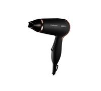 Carmen C80020COP Noir Lightweight Travel Hair Dryer with Concentrator Nozzle and foldable handle, 1200W, Black and Copper