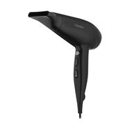 Carmen Hair Dryer with Concentrator Nozzle, Three Heat Settings, 2 Speed Settings, 2200W, Black and Grey, C81237BLK