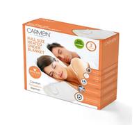 Carmen C81197 King Size Heated Under Blanket with Overheat Protection, 80W, White