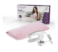 Carmen Large Rechargeable Hot Water Bottle, Soft Touch Fleece Cover, Hand Warmer, Automatic Temperature Control, W36cm x H19cm, Pink