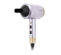 Carmen Lightweight Hair Dryer with Cool Shot, Concentrator Nozzle, Removable Filter & Integrated Mirror, 1800W, Purple with Gold Accents, C81103PUR