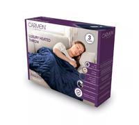 Carmen Luxury Heated Fleece Throw Blue