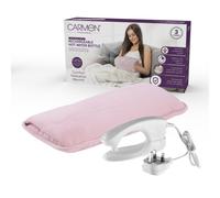Carmen Large Rechargeable Hot Water Bottle, Soft Touch Fleece Cover, Hand Warmer, Automatic Temperature Control, W36cm x H19cm, Pink