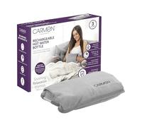 Carmen Rechargeable Hot Water Bottle, Soft Touch Fleece Cover, Hand Warmer, Automatic Temperature Control, Grey, H x 17cm W x 24cm, C85043GRY