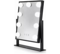 Carmen C85050BLK Hollywood 9 Bulb Vanity Mirror with Metal Frame, Adjustable Brightness, Smart Touch Screen Technology, Black