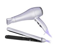 Carmen C81219PUR Serenity Hair Dryer und Ceramic Hair Straightener Gift Set with 3 Heat und 2 Speed Settings, Purple