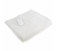Carmen C81189 Single Fitted Electric Under Blanket with Overheat Protection, 85W, 193 x 91cm + 40cm Skirt, White