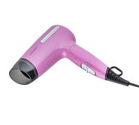 Carmen Travel Hair Dryer with Foldable Handle, 2 Heat Settings, 2 Speed Settings, Concentrator Nozzle, 1400W, C81248PNK Pink