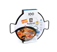 Carmencita. Seafood Paella Kit with Saffron. Includes enameled pan. 470g (16.58oz). 4 servings