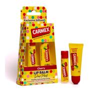 Carmex Cherry Lip Balm Set - Stick & Tube| Moisturising Lip Care for Dry Lips | Winter Essential | Gifting Essential (Pack of 2)