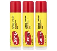 Carmex, Classic Lip Balm, Medicated, SPF 15, 3 Sticks, 0.15 oz (4.25 g) Each